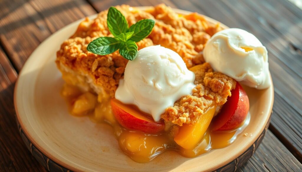 Customized peach cobbler dump cake